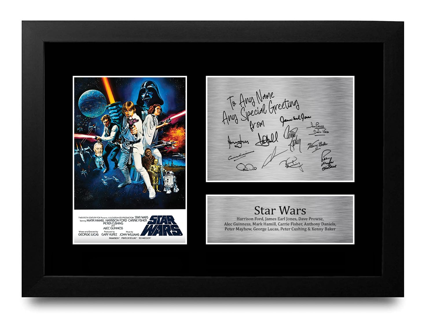 HWC Trading Sci-Fi Movie Cast Personalised Gift - Signed Autograph Picture, Framed A4 Film Memorabilia with Custom Name Message for Birthday Christmas Wedding