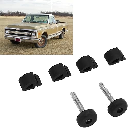 Miniatura 3 de Parachoques de tornillo, amortiguador de parada de parachoques de capó, reemplazo de goma para camión 1967 a 1972