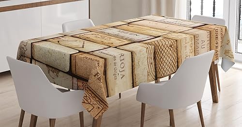 Miniatura 10 de Ambesonne Mantel medieval, castillo de madera medieval para pared y puerta, estilo gótico, diseño de mediados de siglo, mantel rectangular para