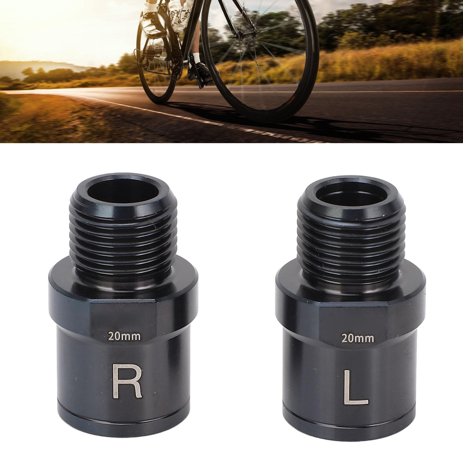 Extensores de Pedal, 2 Piezas Extensión de Pedal de Aleación de Titanio de 20 mm para Bicicleta