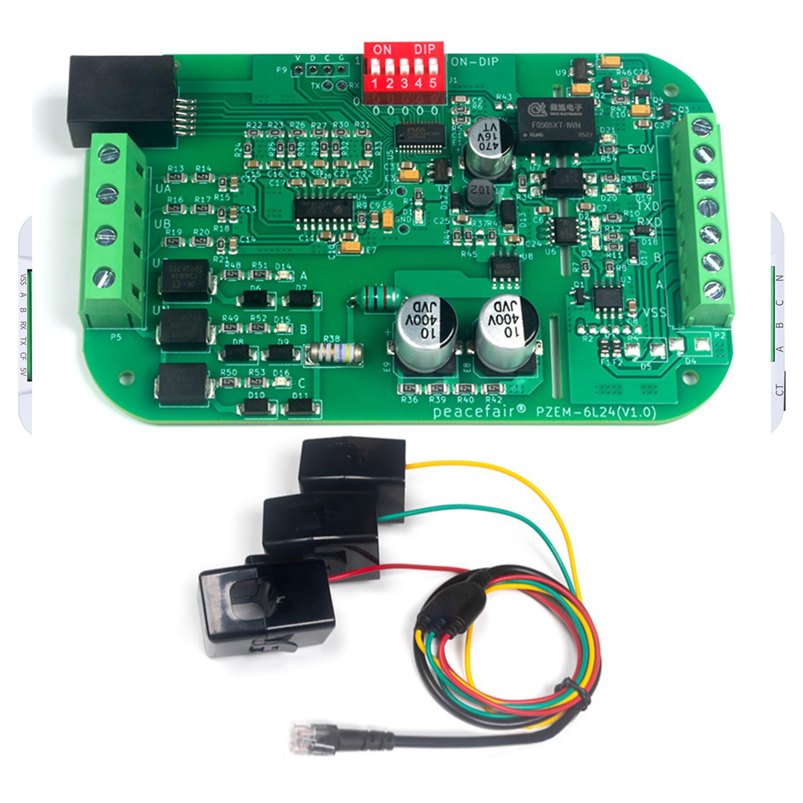 100A 220 / 380V RS485 Power Monitor 3 Phase AC Energy Meter Module Wattmeter Three Phase Wattmeter AC Energy Meter Module