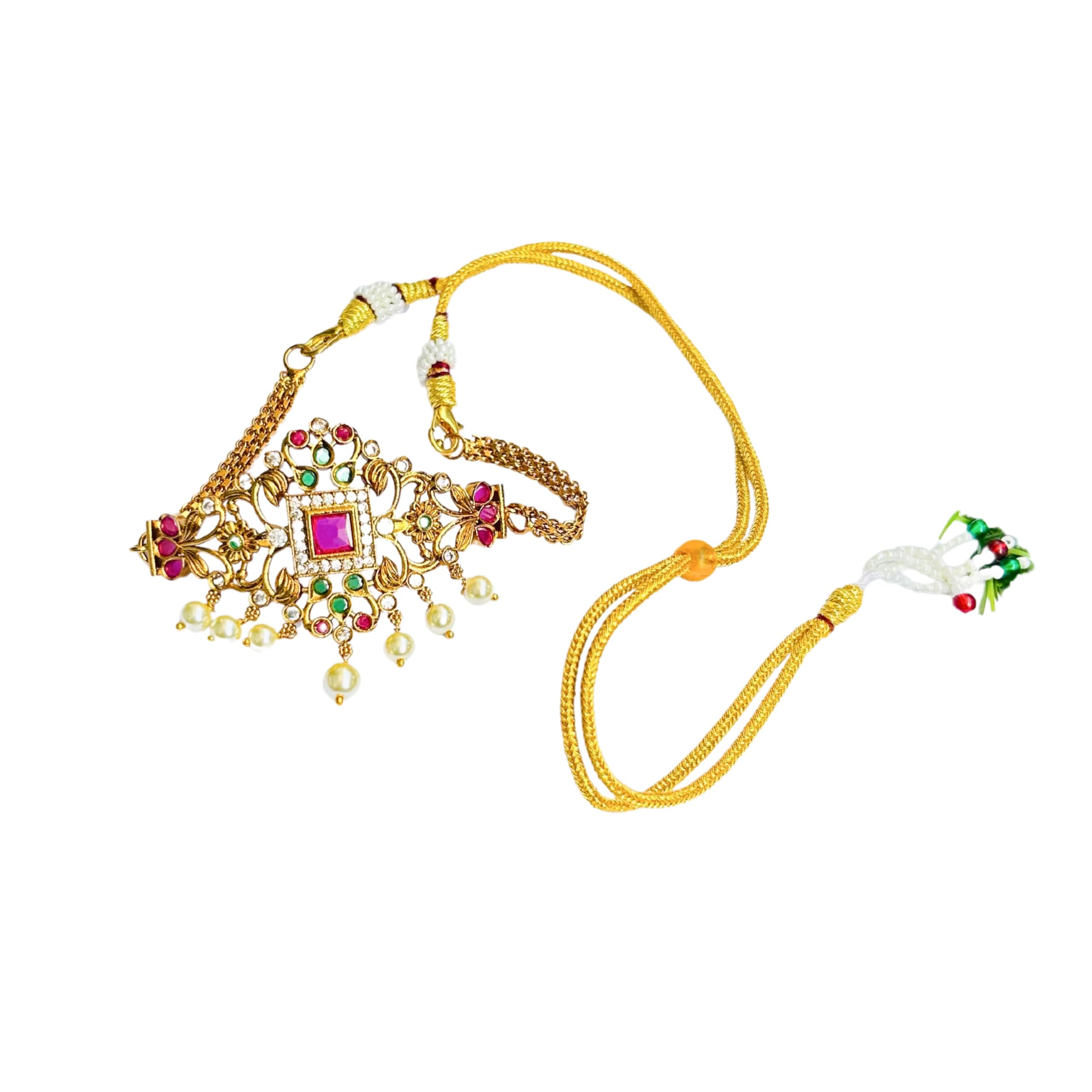 Traditional Gold Plated Temple Choker Necklace | Necklace For Women | Design 4 (B0CSZ1SHP4) Amazon Price History, Amazon Price Tracker