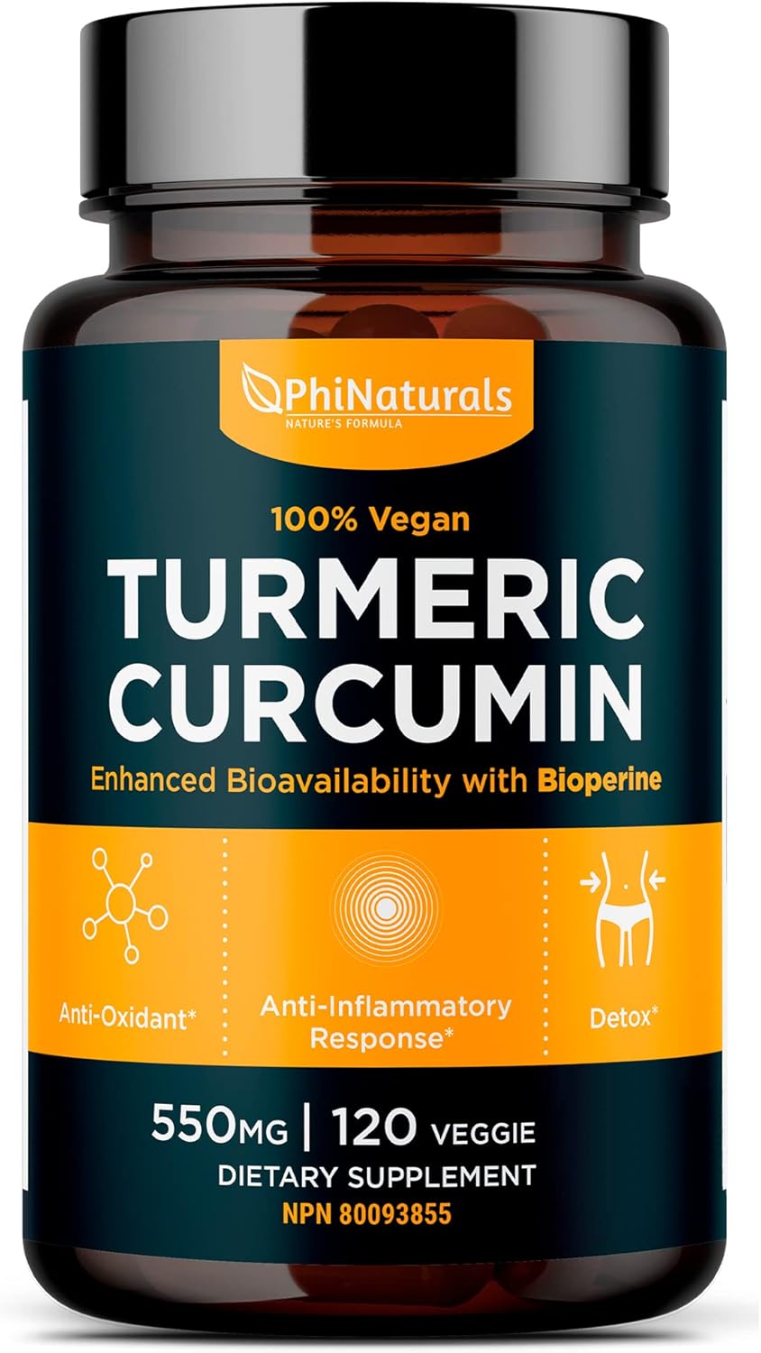 Turmeric Curcumin with Black Pepper Extract 550mg [120 Capsules] Anti