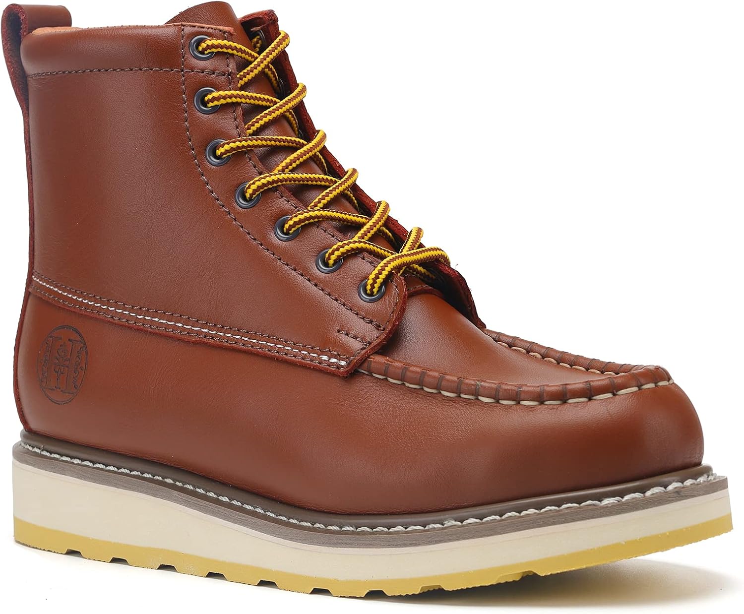 HANDPOINT Men's 6-Inch Classic SureTrack Soft Toe Leather Slip Resistant Durable Breathable Work Boot 84994