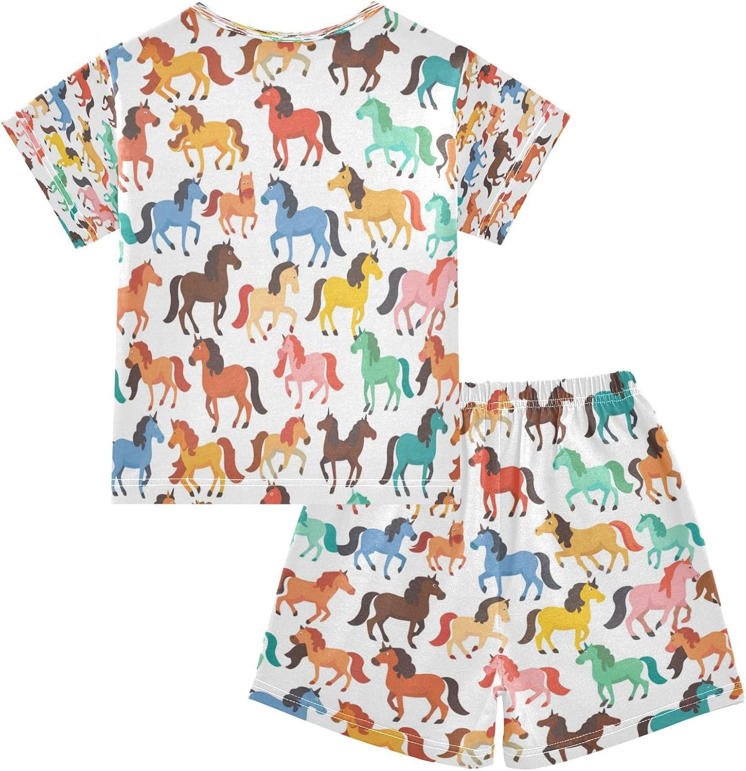 senya Short Sleeve Pajamas Sets Summer Cotton Sleepwear National Flag World Map, 5T - Image 3