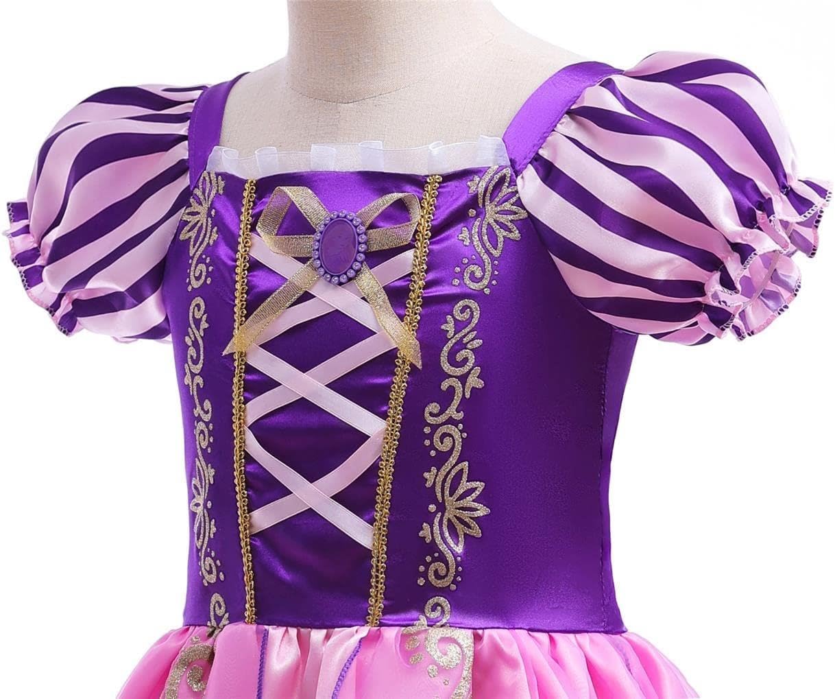 Dressy Daisy Baby Toddler Little Girls Long Hair Princess Fancy Dress Up Costume Halloween Birthday Party Outfit Purple Gown
