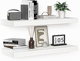 Floating Shelves - 24 Inch Rustic Wooden Wall Shelves - Extra Deeper & T...