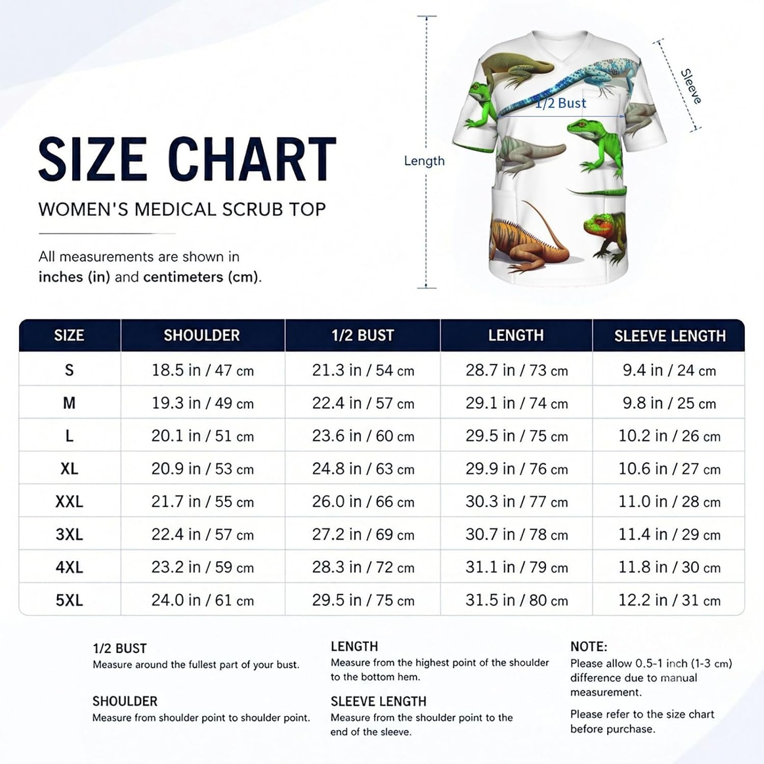 Professional Scrub Tops for Men, Classic V-Neck Workwear with 3 Pockets