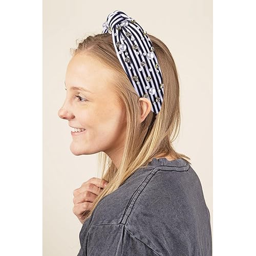 Miniatura 3 de mokkia Diademas anudadas de perlas de cristal para mujer, diadema con diamantes de imitación, diademas adornadas con cuentas de cristal brillante,