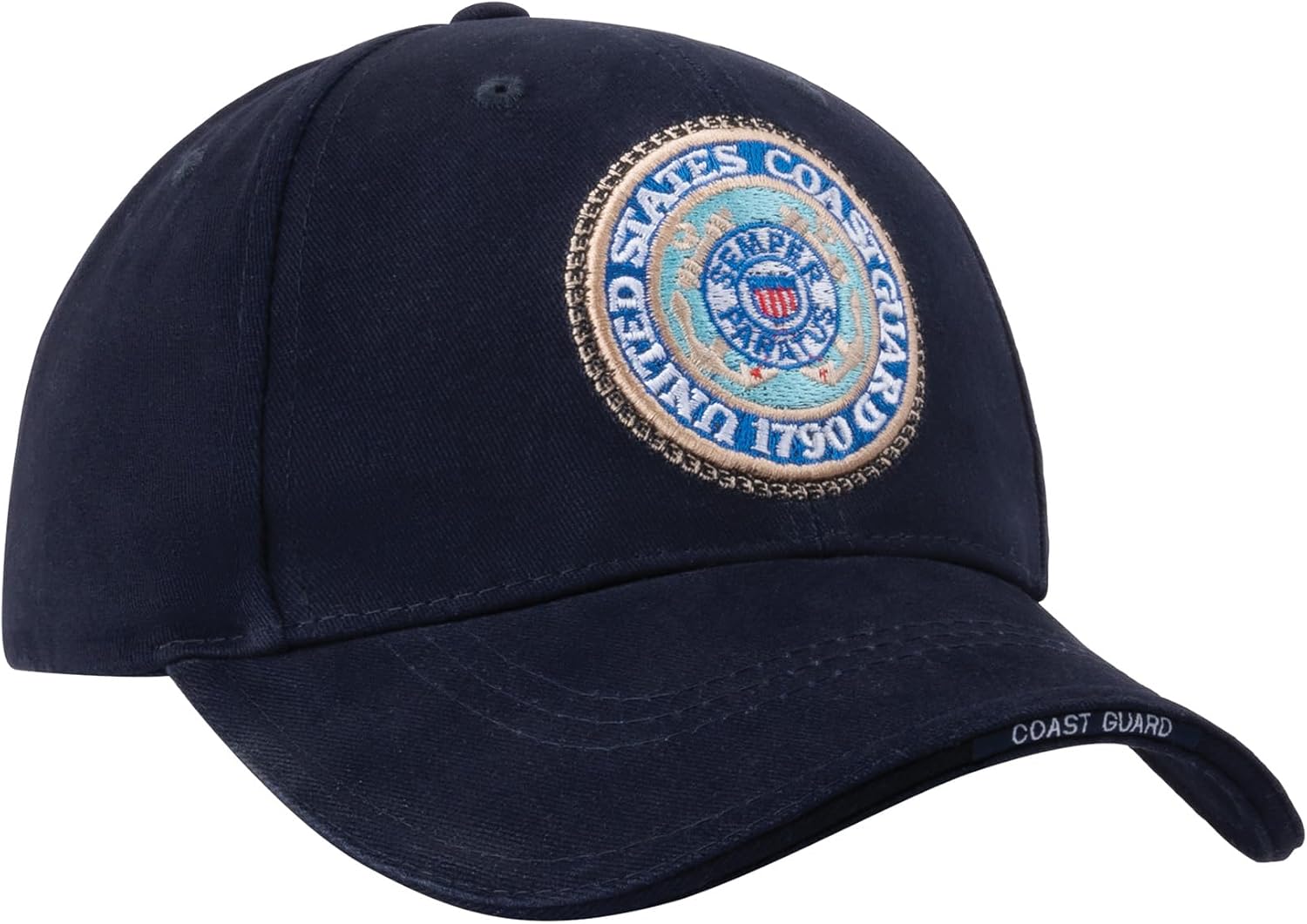 Rothco U.S. Coast Guard Deluxe Low Profile Insignia Cap, Navy Blue
