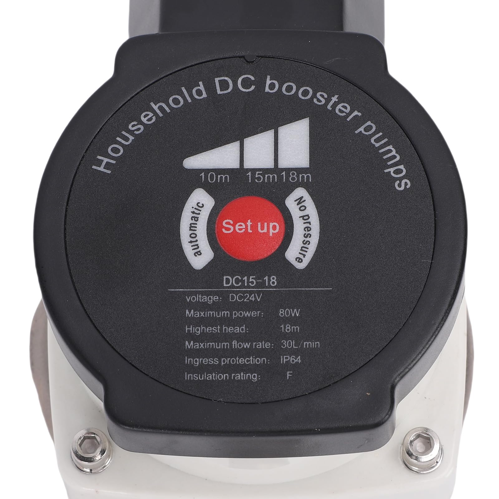 Automatyczna Pompa Wspomagająca Ciśnienie Wody, 80W 36,2PSI 475,5GPH Inteligentna Wysokociśnieniowa Pompa Wspomagająca do Użytku Domowego, do Prysznica, Kuchni, Ogrodu (wtyczka UE)