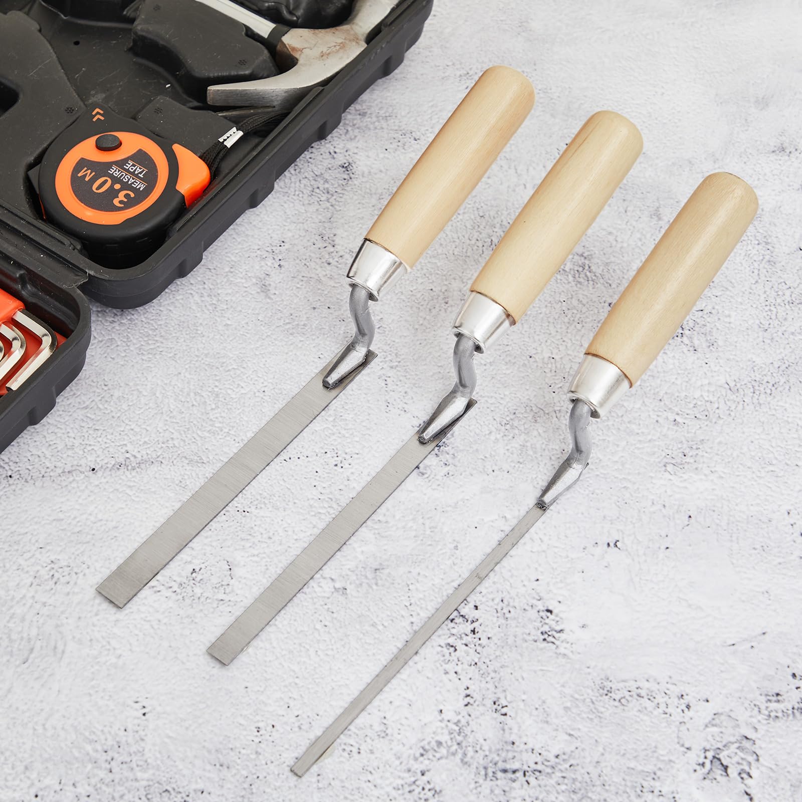 3 Pcs Pointer Trowel, 6-3/4" by 1/4", 3/8", 1/2",Wood Handle — Amazon image 6