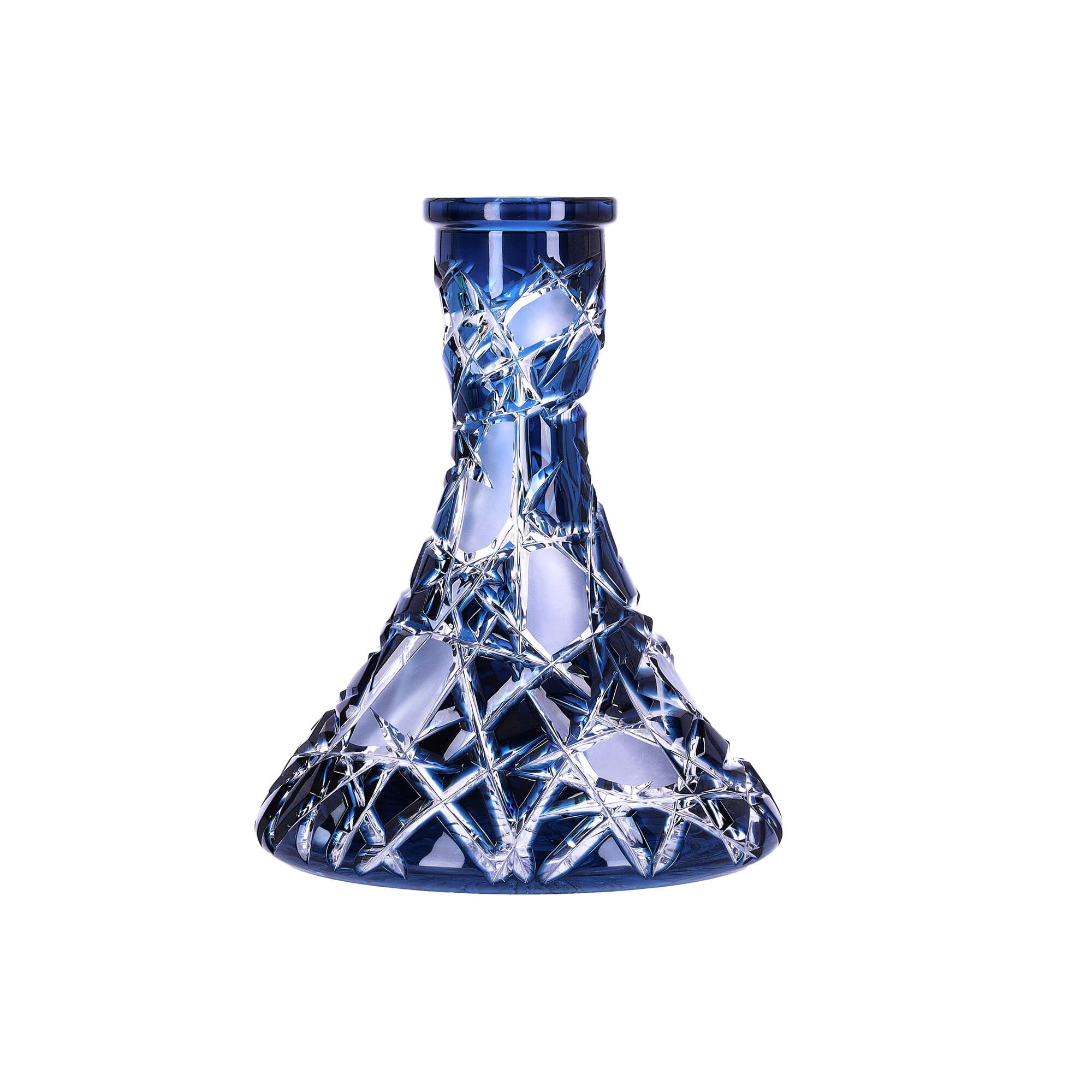 Caesar Crystal Bohemiae Narghilè in vetro in diversi design – narghilè e vetro di ricambio senza filettatura – ciotole di cristallo massiccio di alta qualità (Base Mars)