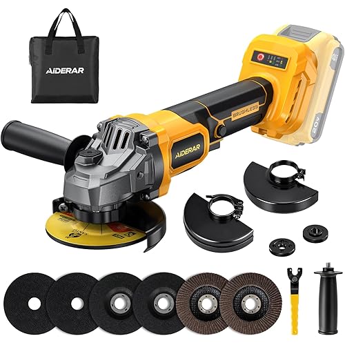 4-1/2" Cordless Angle Grinder Tool, Brushless Cordless Grinder For Dewalt 20v Max (Tool Only), With Quick-release Guard, 3-speed Control