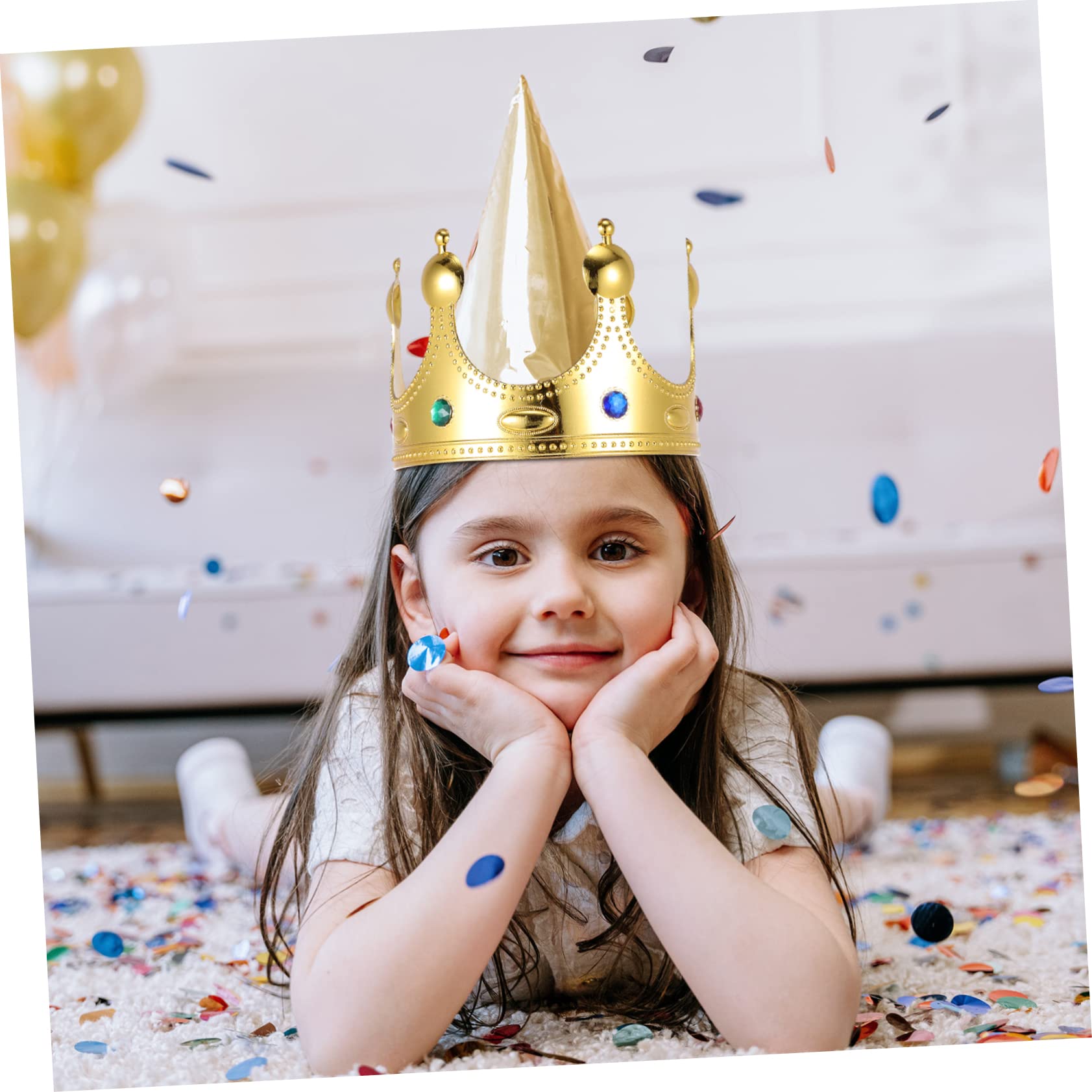 Corona della Regina di Cuori, Fascia per capelli della Regina di Cuori, Corona per costume della Regina di Cuori, Corona della Regina, Regina di Cuori per adulti, Bambini, Corona dorata a forma