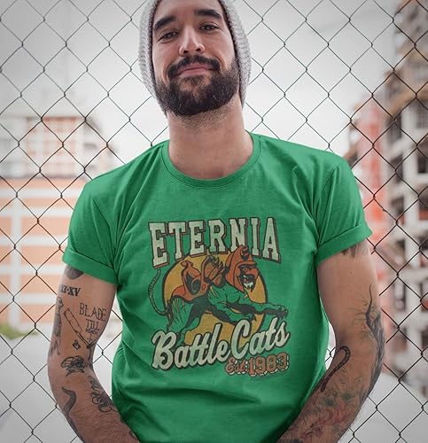 Miniatura 2 de Camiseta para adultos de la serie de televisión de Masters of The Universe Eternia Battle Cats Est 1983