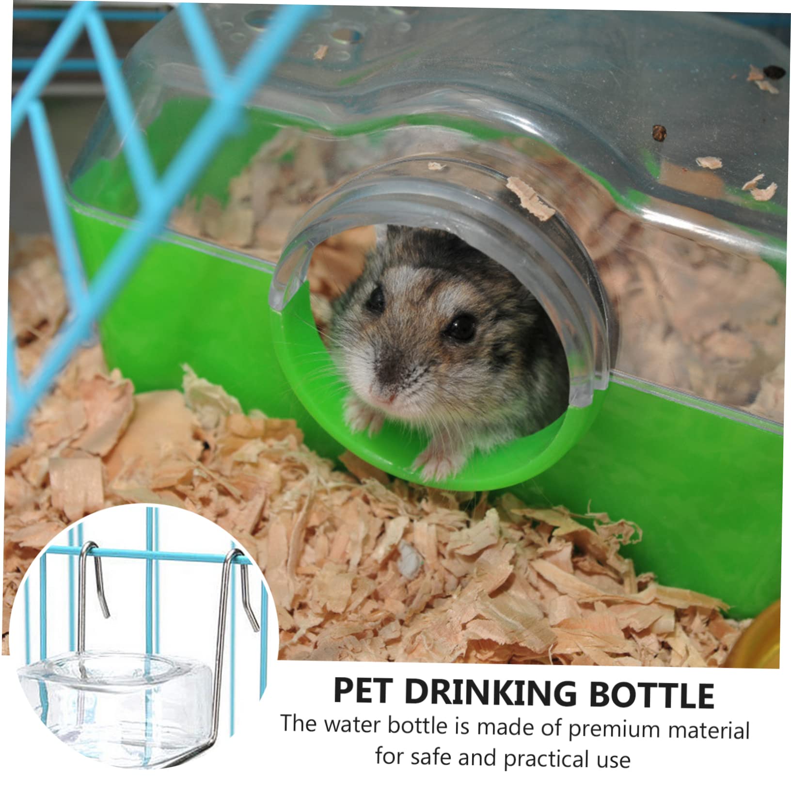 FRCOLOR 6piezas Bebedero para Mascotas De Plástico Soporte Colgante Botella De Agua para Conejos y Hámsters Sistema Antigravedad Sin Fugas para Jaulas y Uso Práctico