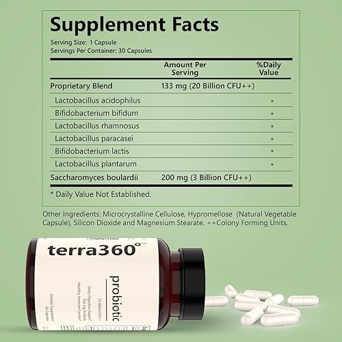 Miniatura 3 de Cápsulas probióticas - 23 mil millones de UFC ++, probiótico diario mejorado para la salud digestiva, apoyo inmunológico y equilibrio intestinal -