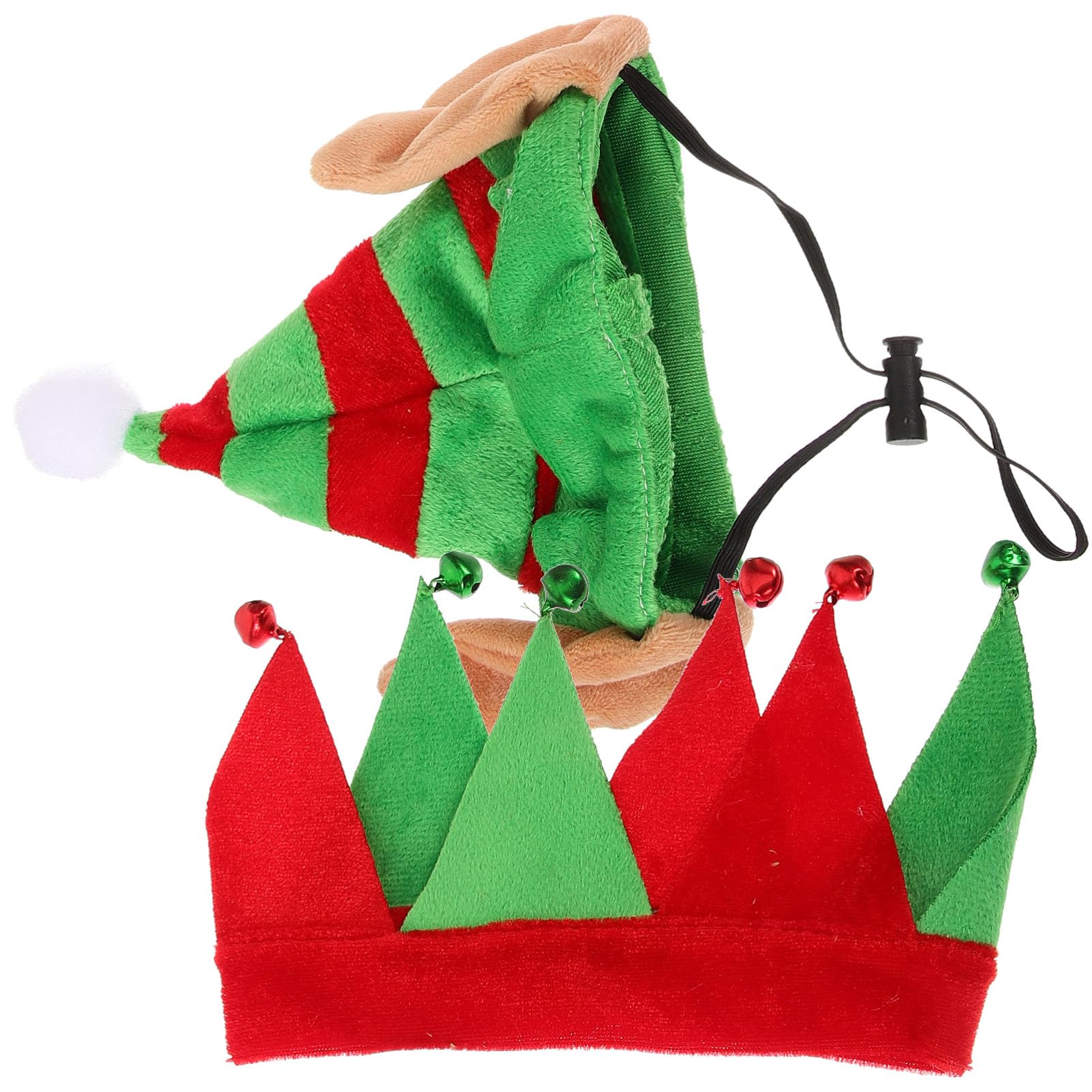 Costume de Noël pour animaux avec bonnet rouge et collier festif réglable pour chats et chiots