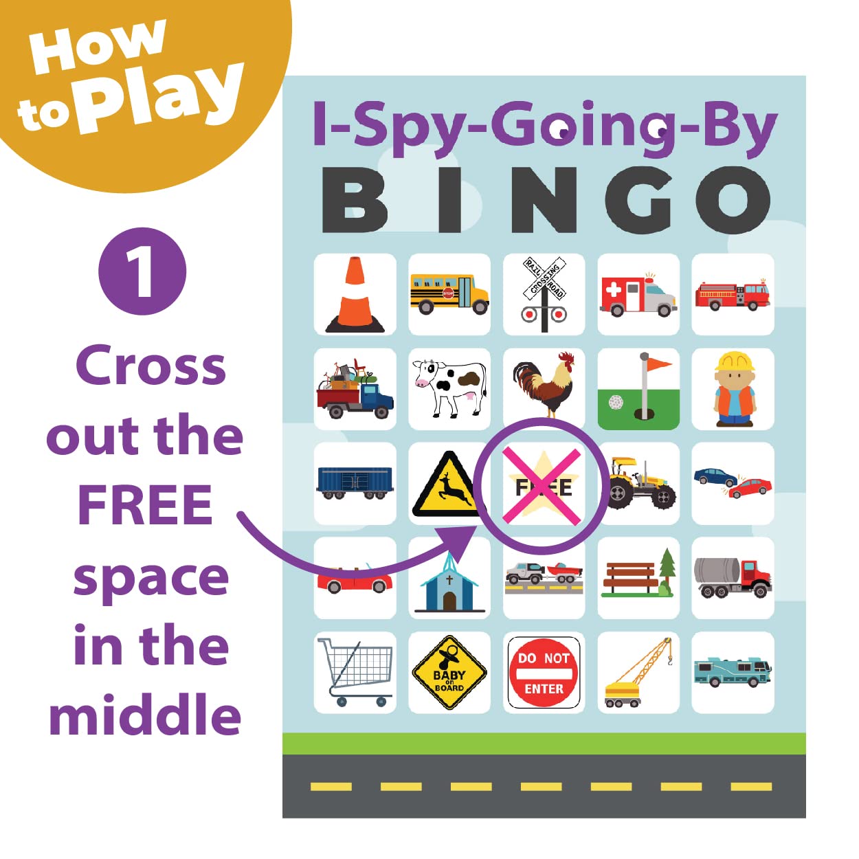 I-Spy-Going-by Bingo Road Trip Reisespiel