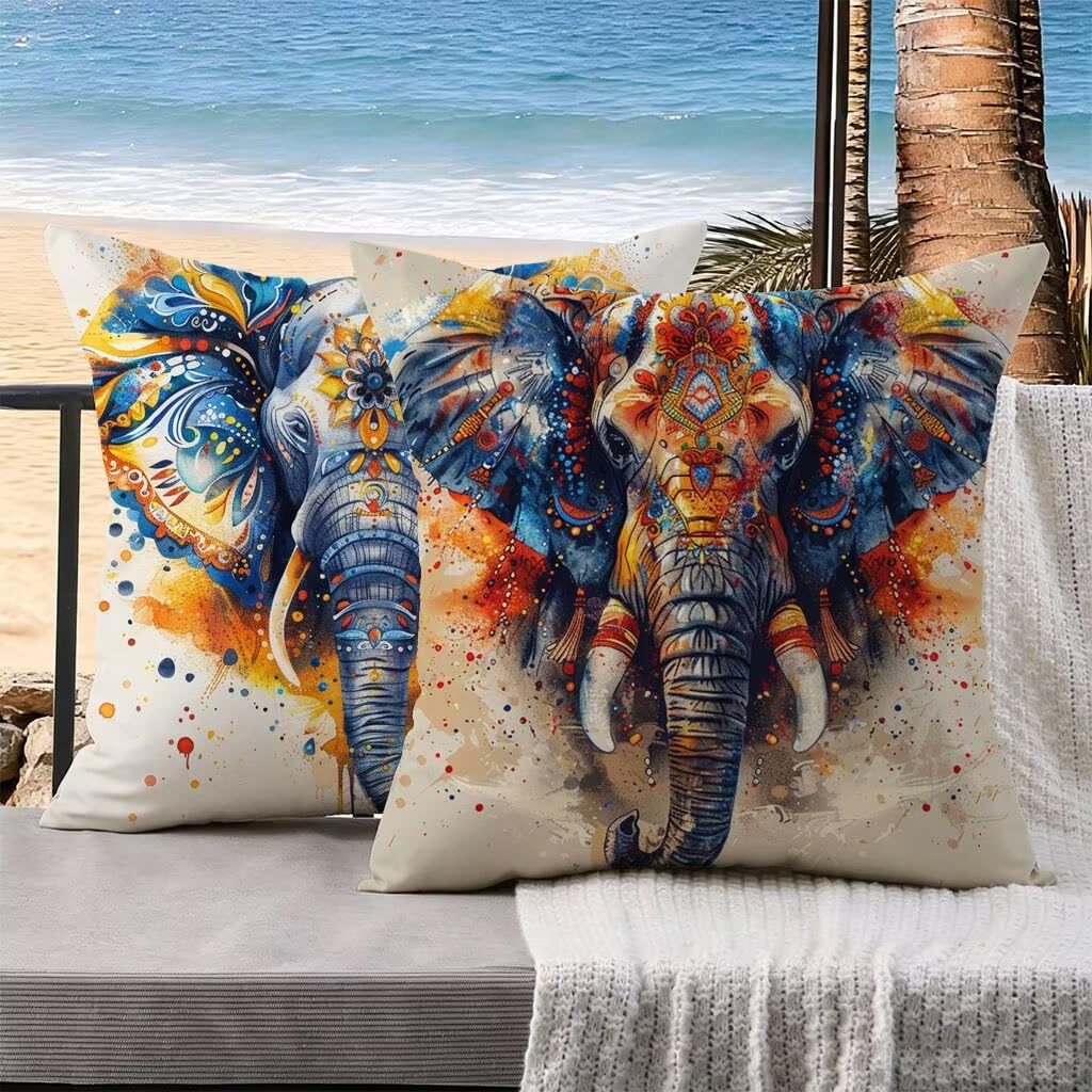 Coussin canapé éléphant 60x60 imperméable pour votre salon de jardin
