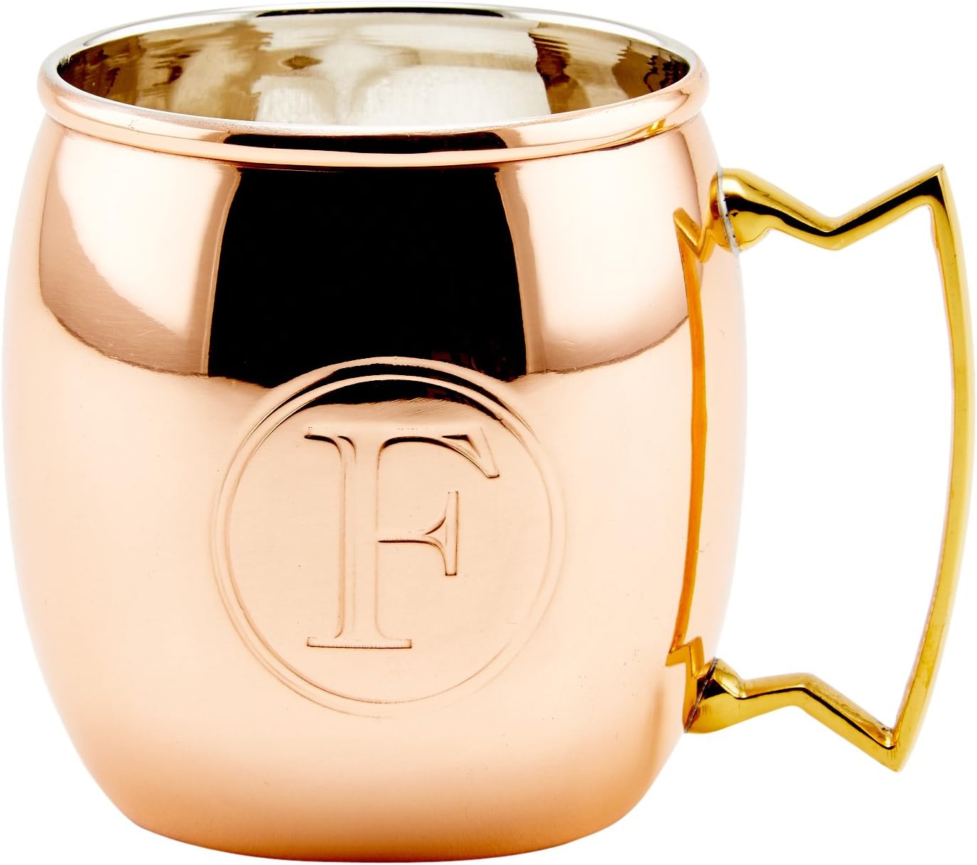 Old Dutch 16-Oz. Monogrammed Solid Copper Moscow Mule Mug, F
