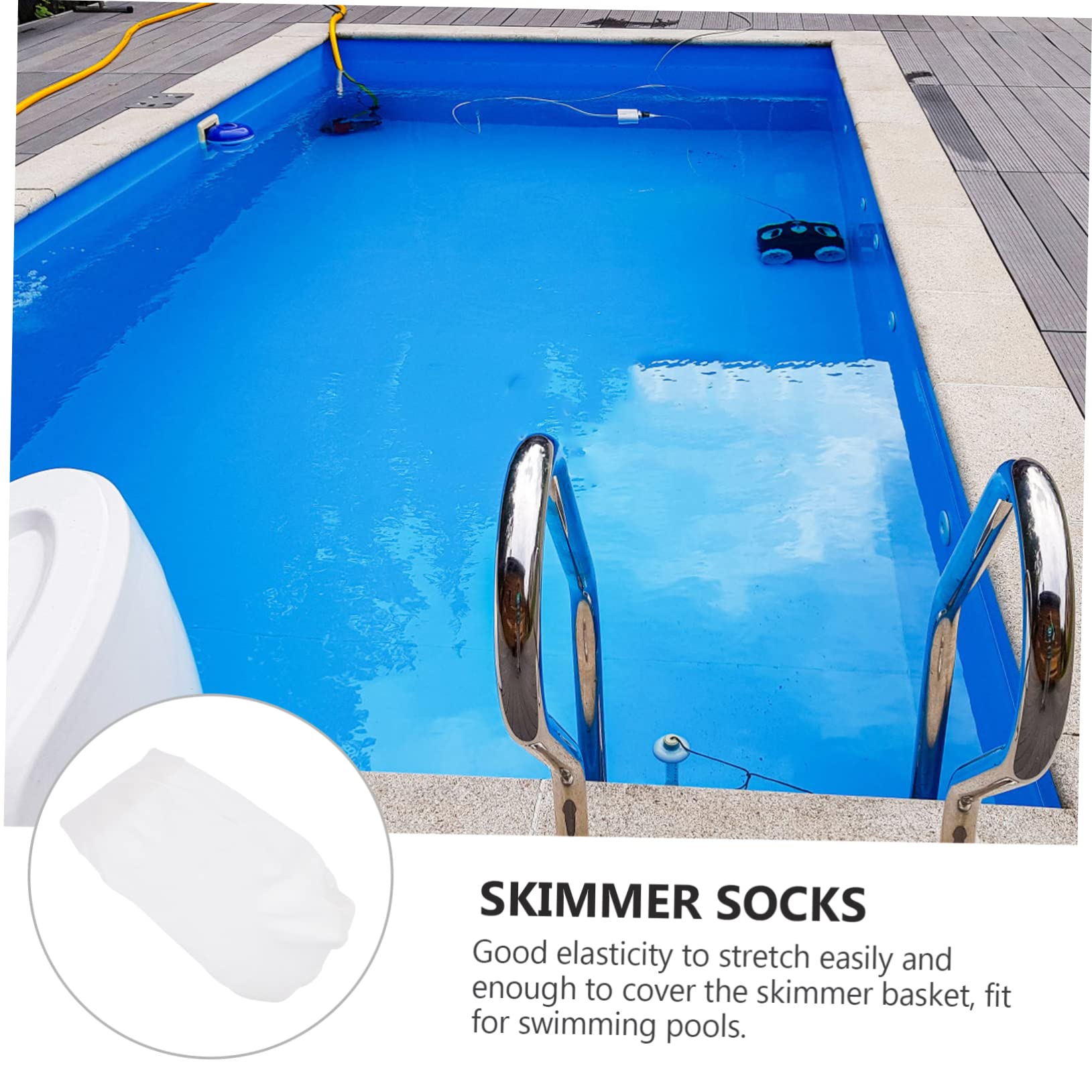 Kisangel 40pièces Chaussettes Filtrantes Élastiques pour Épuisette De Piscine Lot pour Nettoyage des Débris Et Salissures Idéales pour Piscine Spa Et Aquariums