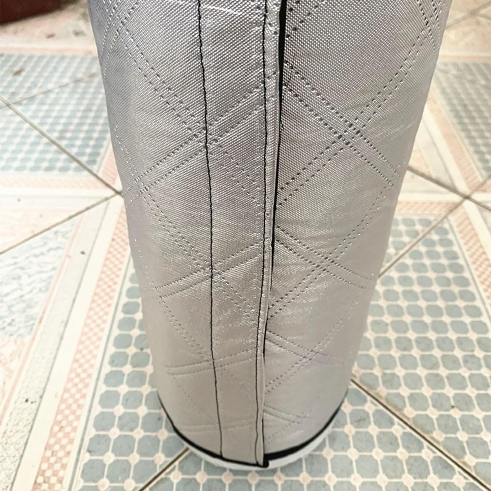 DAZZLEEX Housse de tuyau de climatiseur, housse de tuyau d'air portable isolante pour une installation facile 150 x 53,3 cm (argent)