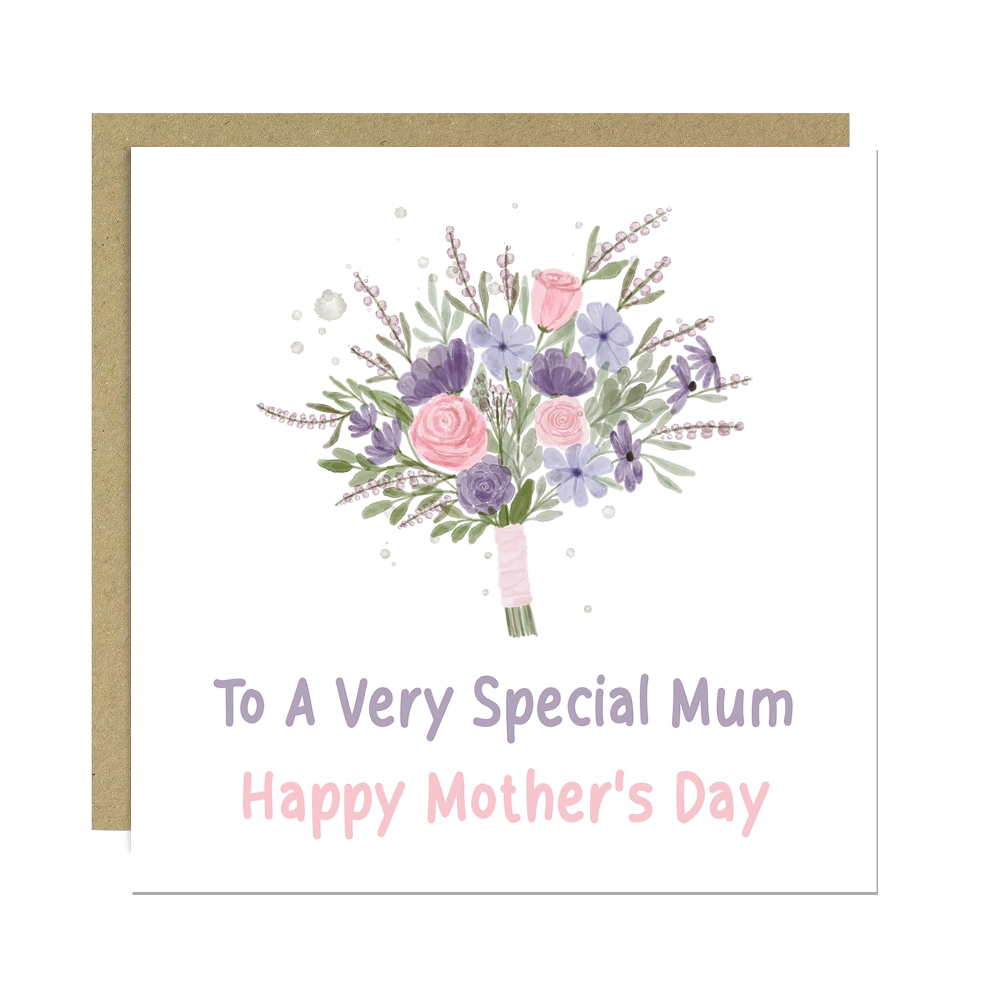 RED OCEAN Mothers Day Card To A Special Mum Card For Mothers Day Floral Mum Cards For Her From Daughter Son With Envelope Included