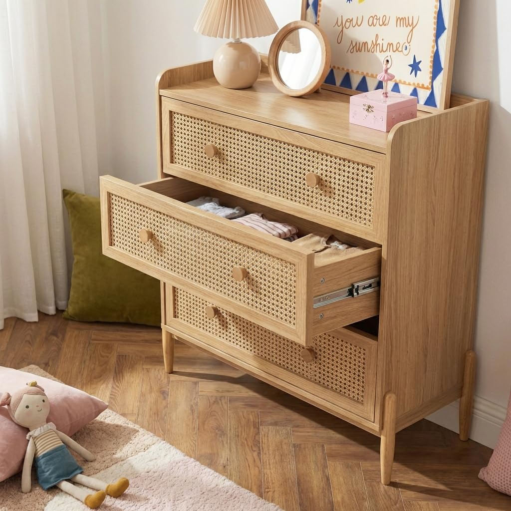 BAÏTA PABLO02 Kommode für Kinder, natürlich, Länge 80 cm, Natur