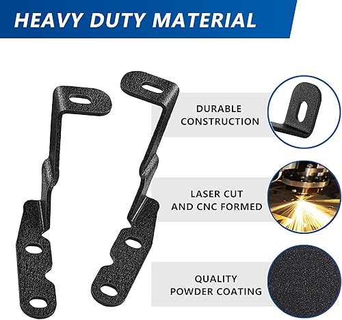 Miniatura 4 de HZHIMO Soporte de Montaje para Faros de Trabajo LED en Pilar Lateral con 2 Faros LED para Todo Terreno y Kit de Cableado Compatible con 07-13 Chevy
