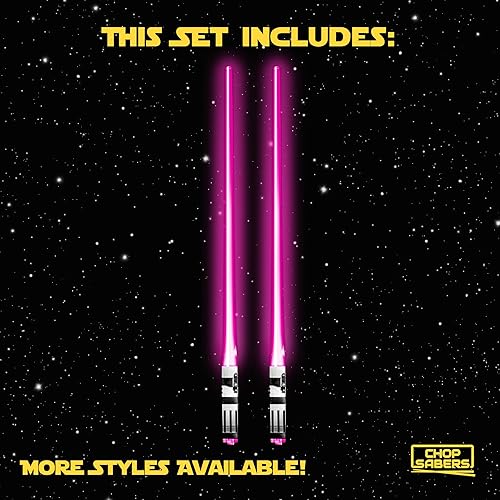 Vista 18 de Palillos de sable de luz LED (1 par, azul, puntas para agarrar alimentos)