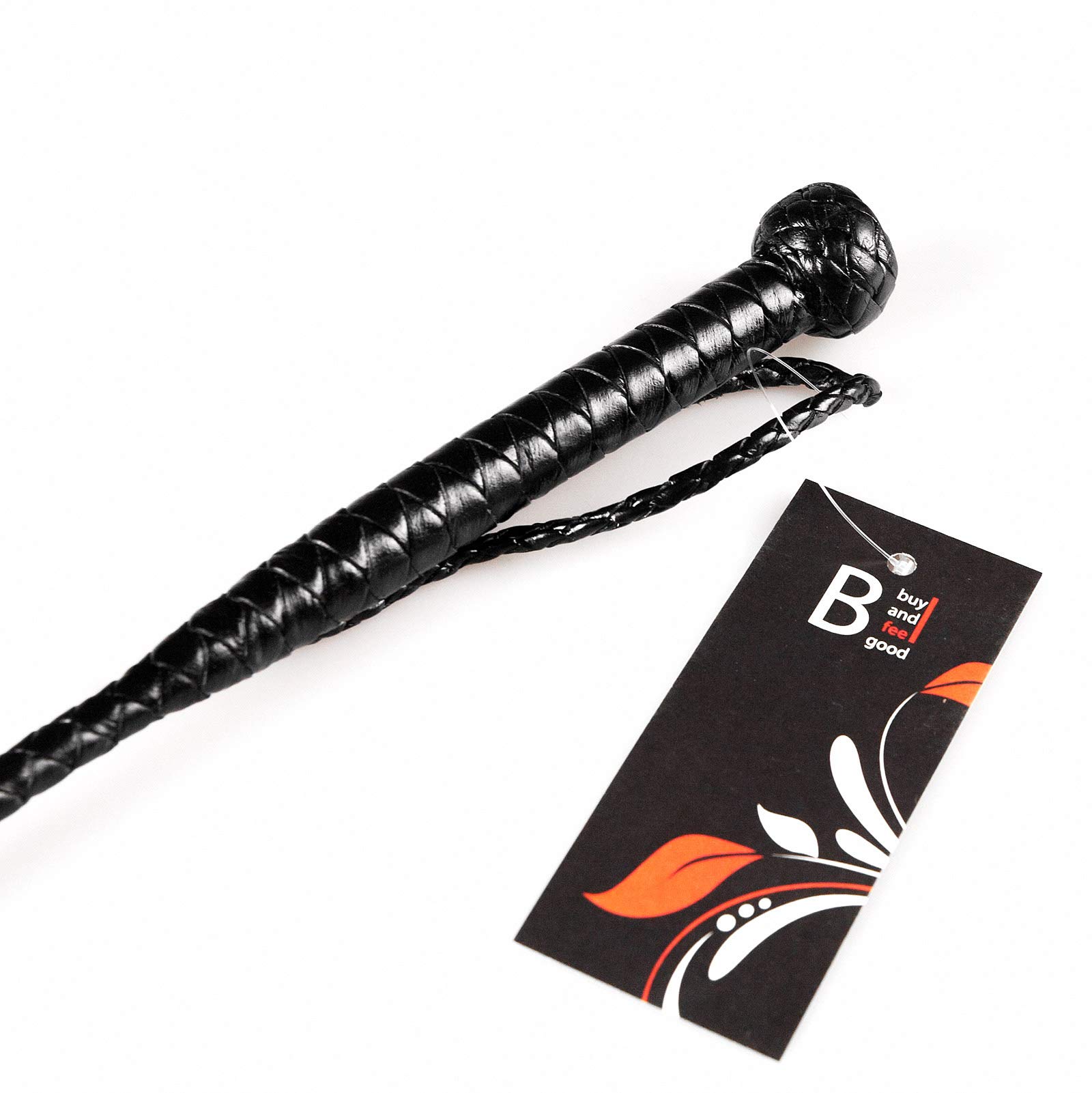 Calidad EXTRA - FUSTA HECHA A MANO de "BuyAndFeelGood" - 100% PIEL DE BÚFALO - Látigo para hombre y mujer