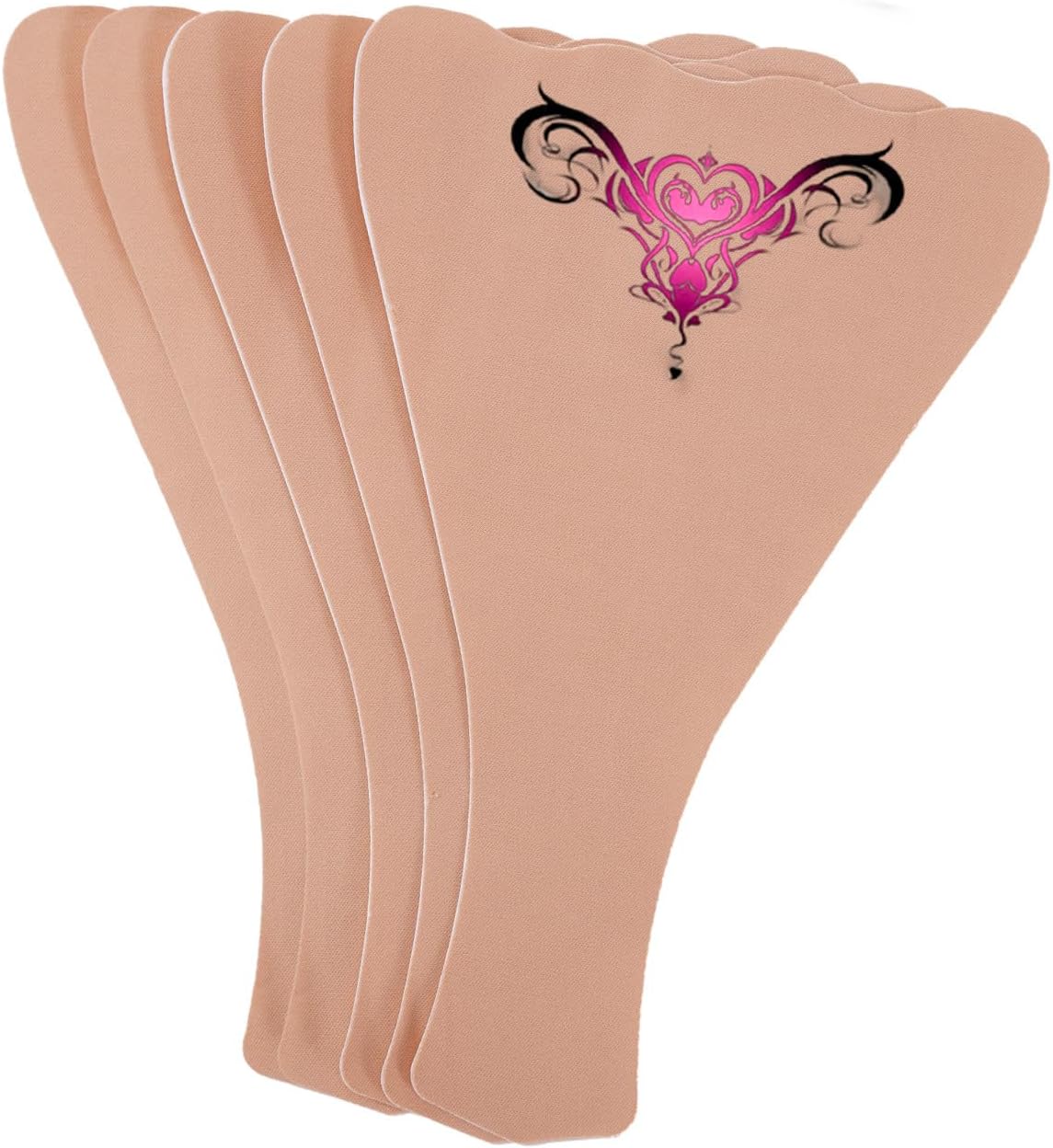 Large Succubus Tucking Tape Gaff Patches 5PCS - Waterproof Camel Toe Hider with Demon Pattern for Femboy Crossdresser, Invisible Seamless Bulge Concealer for Swimsuit Yoga Pants Tight Underwear
