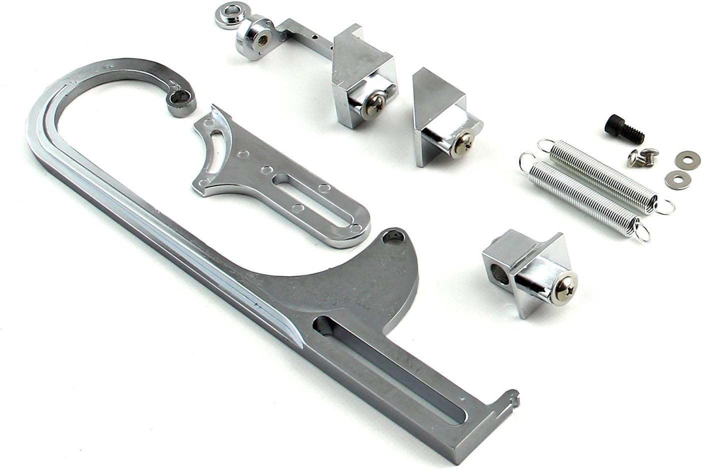 Speedmaster PCE124.1007.03 Carburetor Throttle Cable Bracket Kit - Chrome w/Return Springs and Mount