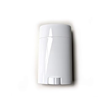 Empty Deodorant Container - 75g 2.5 oz Bottom-Fill, Oval, Removable Inner-Cap 24-Pack