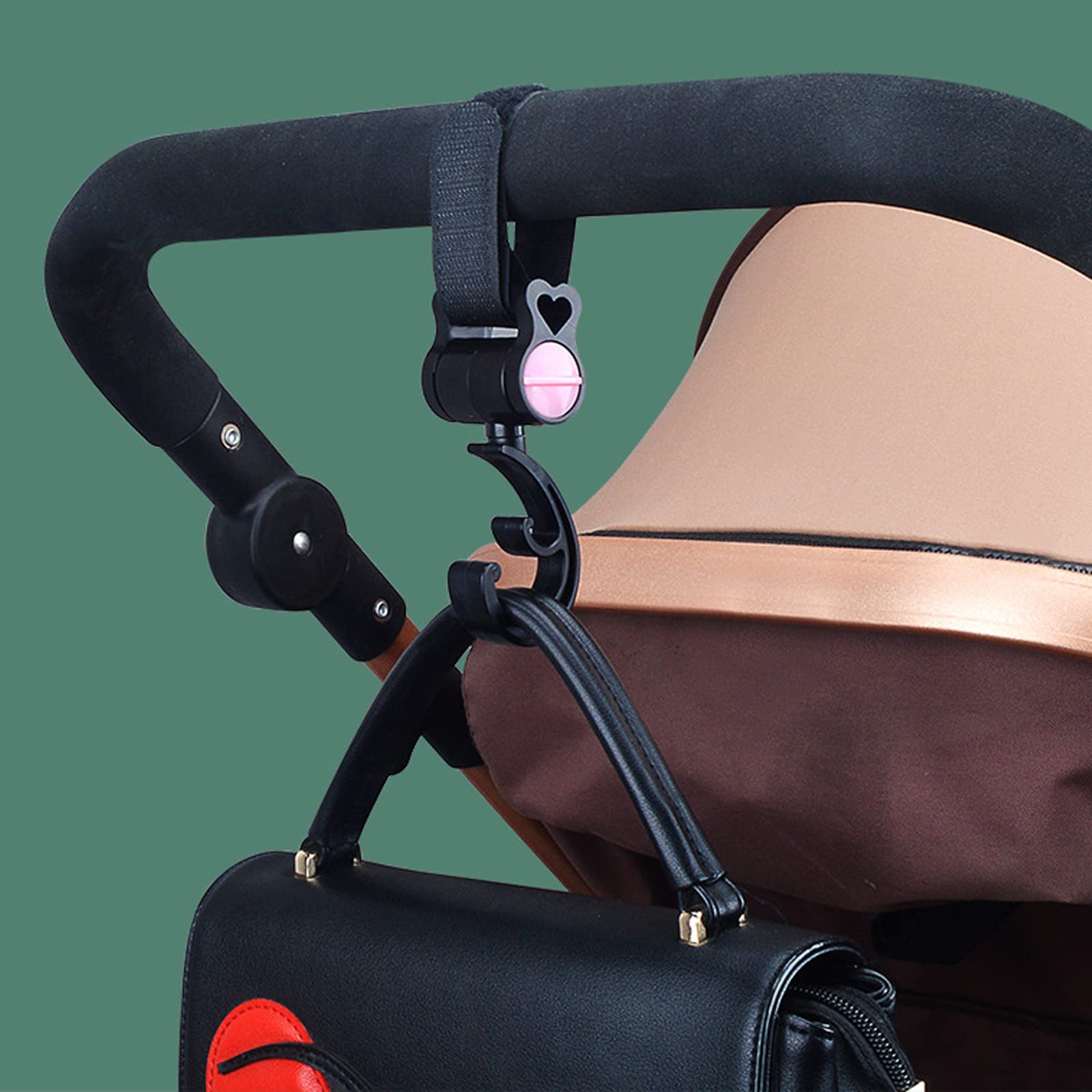 Amazon.co.jp: ベビーカーフック 360度回転 荷物フック滑り止め 自転車 