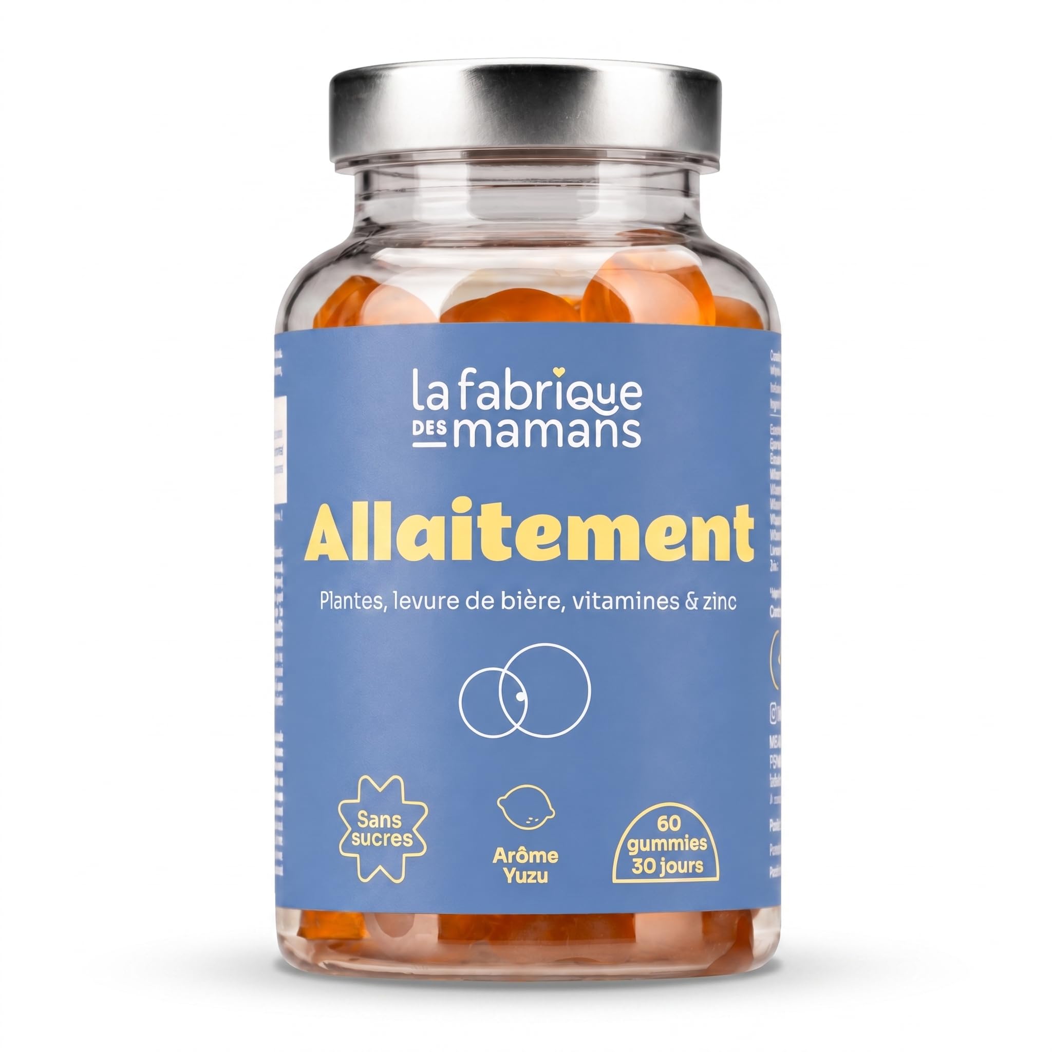 Gummies Allaitement - Soutien Lactation - Réduit la Fatigue - Origan, Moringa, Levure de Bière, Vitamines B & D - Fabriqué en France - 60 Gummies (30 jours) (Lot de 2)