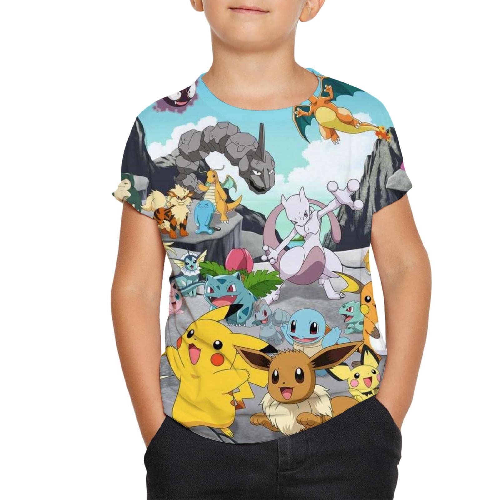 Ajnuspg Kids 3D Printed T-Shirts - Soft Polyester Crewneck Tees For Boys & Girls | XS To XL Sizes - View #11