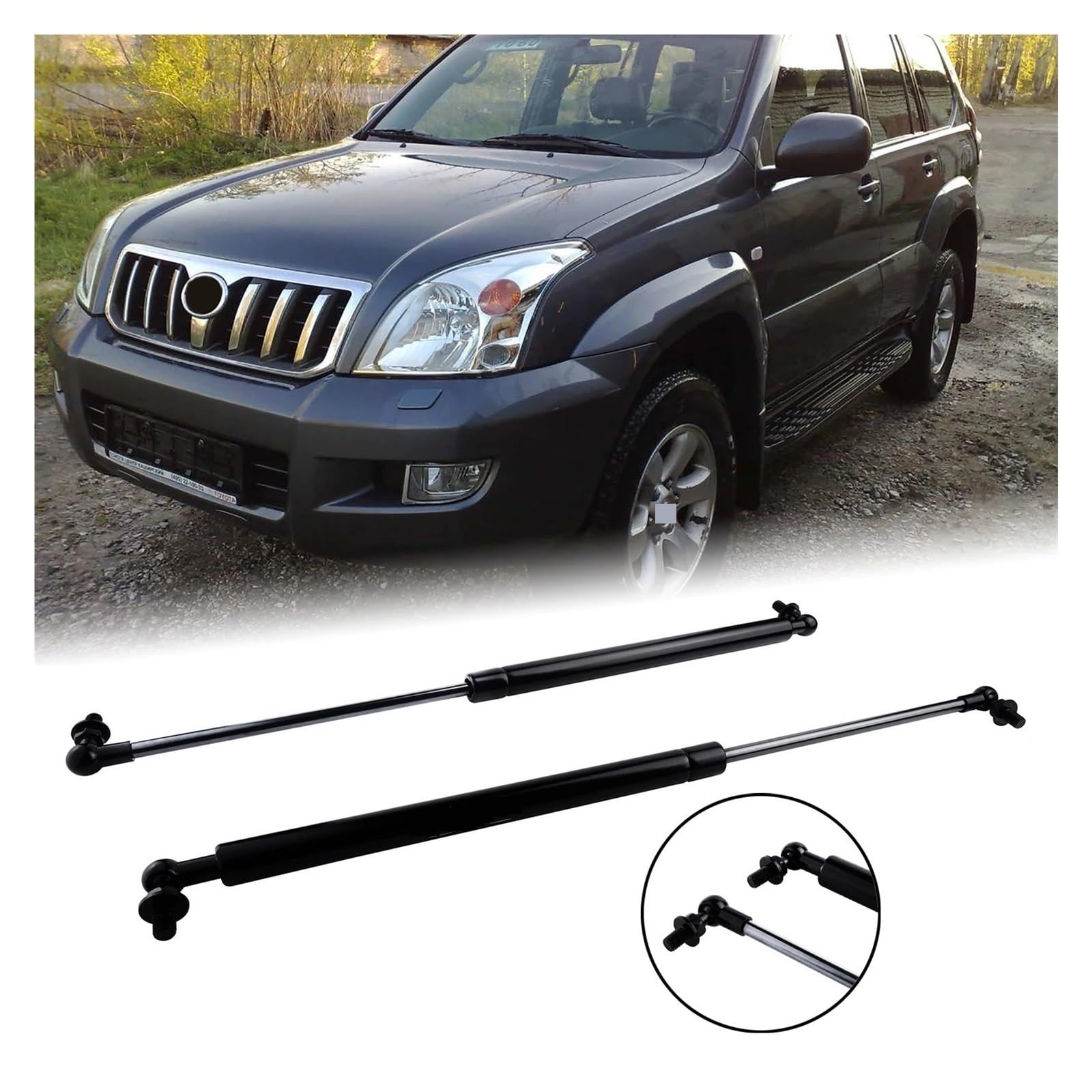 Vérins À Gaz Capot pour Toyota pour Land pour Cruiser pour Prado 120 J120 2002 2003 2004 2005 2006 2007 2008 2009 Vérins À Gaz De Capot Avant 5345069055 Ressorts À Gaz Capot Moteur