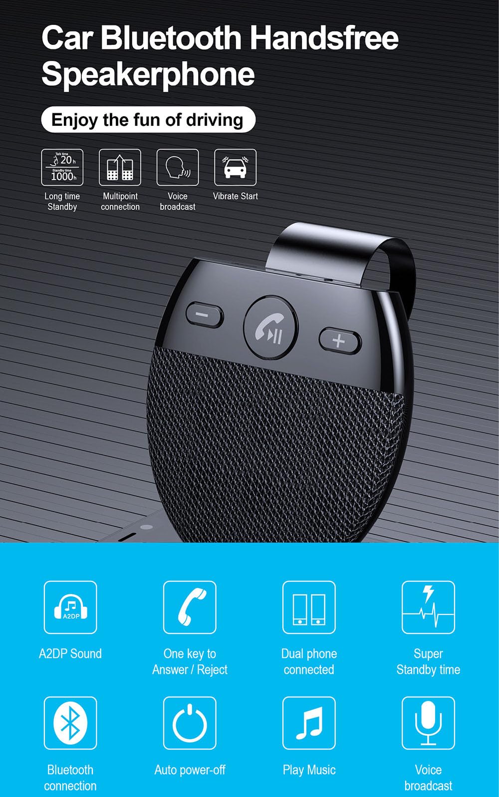 Vivavoce Bluetooth per Auto per Mini Hatch Clubman Countryman Convertible Coupe Roadster Paceman, Altoparlante Bluetooth per aletta Parasole, GPS e Vivavoce Bluetooth per Auto per Mini Hatch Clubman Countryman Convertible Coupe Roadster Paceman, Altoparlante Bluetooth per aletta Parasole, GPS e
