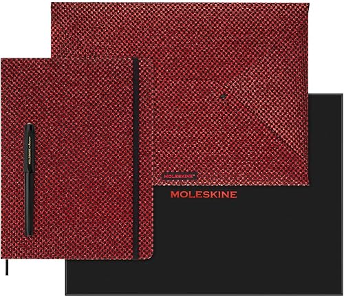 Miniatura 2 de Moleskine Planificador de edición limitada sin fecha, brillo navideño, 39.4 ft, extragrande, rojo metálico, tapa dura (7.5 x 10)