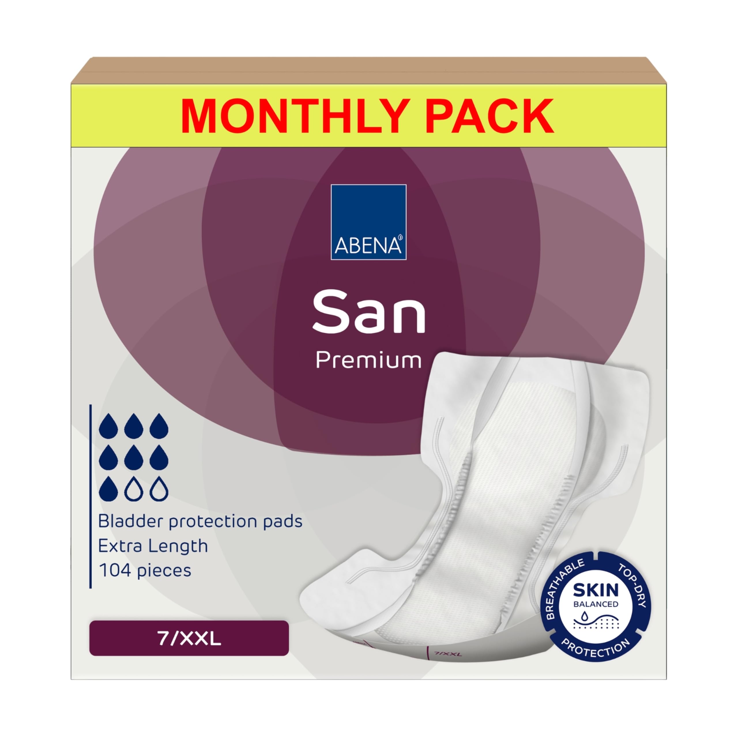 4 x Abena San Premium 5 Pack of 36 High Abs Incontinence Bladder Pads Unisex