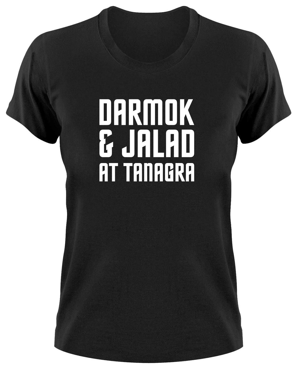 Styletex23 Women's Black Darmok & Jalad At Tanagra T-Shirt, L,