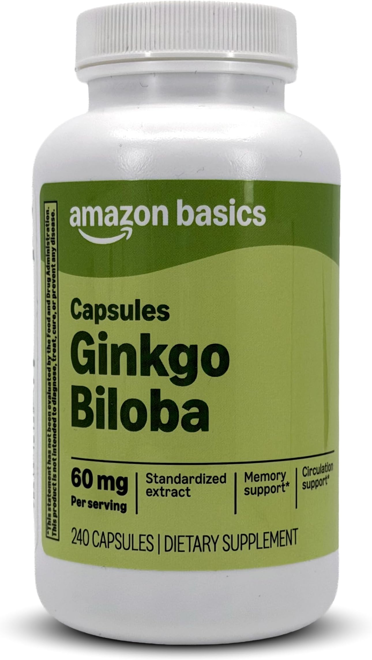 Standardized Extract Ginkgo Biloba Capsules, 60 mg, 240 Count