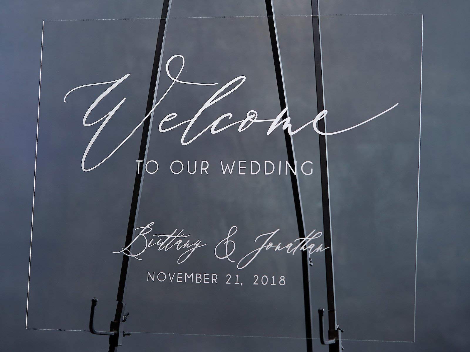 Mari57llis Elegant Wedding Welcome Sign Personalized Welcome Sign With ...