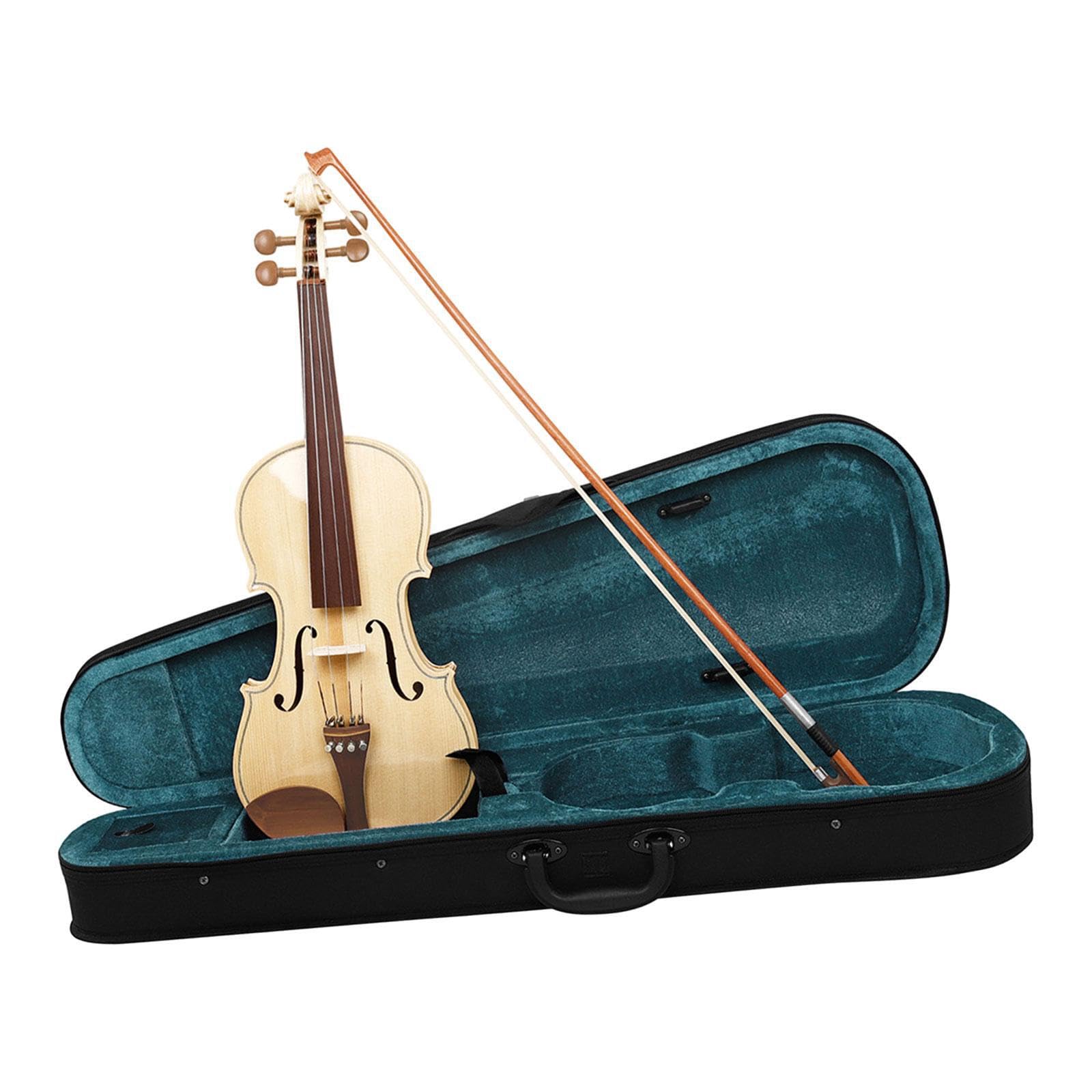 wueiooskj Eccezionale set di violino 4/4 di dimensioni standard con custodia rigida, regalo per di violino per adolescenti, principianti, studenti, amanti della musica, dimensioni