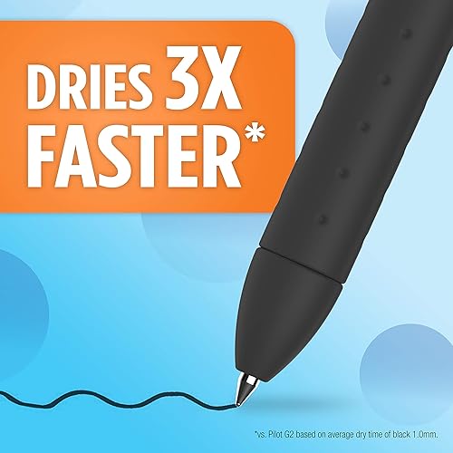 Miniatura 2 de Paper Mate Ink Joy - Bolígrafo de gel retráctil, punta gruesa (0.039 pulgadas), negro (2061416), paquete de 4