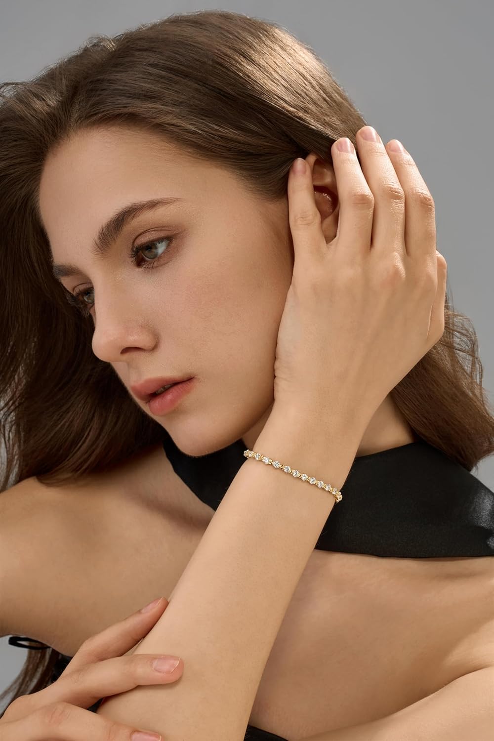 14K Gold Filled Tennis Bracelet for Women-3mm,4mm 5mm CZ Stone Classic Gold Bracelet for Women, Valentines, Mothers, Christmas Jewelry Gift for Women - Image 7