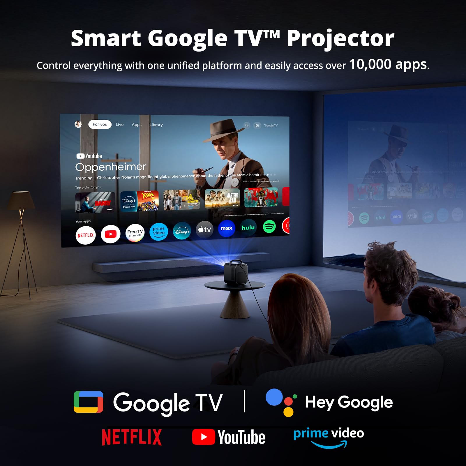 Proiettore ETOE 4K con Google TV - 1300 ANSI Autofocus - Dettaglio